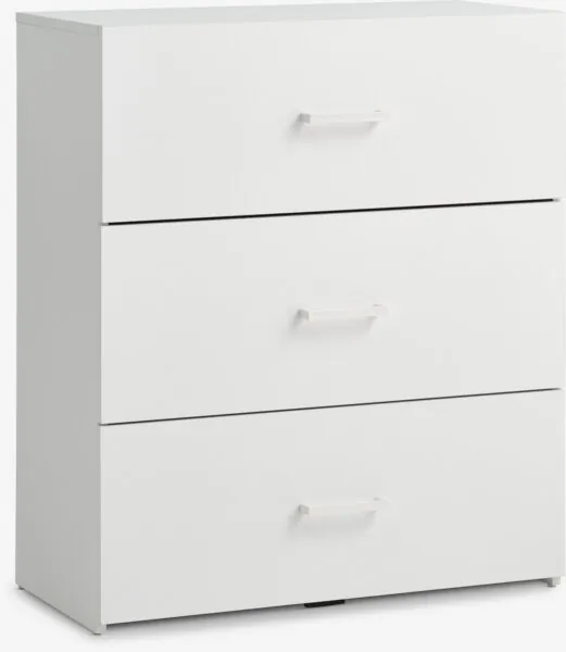 Kommode KORUP 3 skuffer hvit