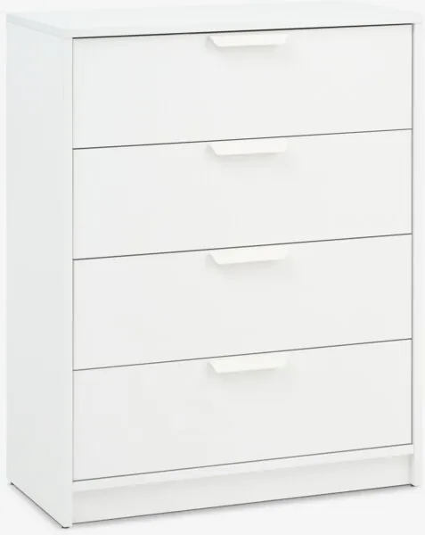 Kommode JENSLEV 4 skuffer hvit