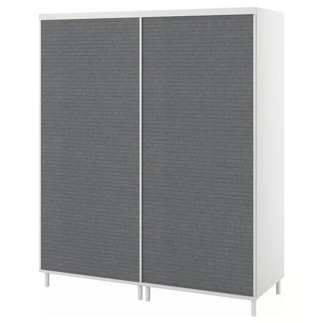 PLATSA Garderobe m 2 skyvedører 160x57x191 cm