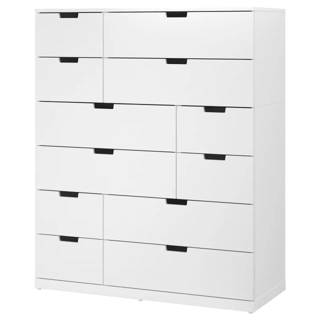 NORDLI Kommode med 12 skuffer 120x145 cm